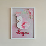 Kuğu Konsept Işıklı Kapı Süsü